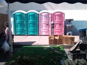 Farmers Market patrons don't have to piss in the public streets because someone provides restrooms for them.