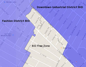 BID free zone on the East side of Downtown Los Angeles