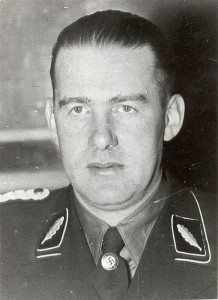Odilo Globocnik, a guy who was very proud of his work and prone to boast about it in public although not, so far as we know, in poetry.  Globus, as his SS buddies called him, had to be told by his boss Heinrich Himmler to shush up because his antics were interfering with the mission.