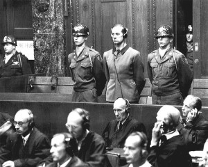 Karl Brandt in Nuremberg, December 1946, finding out first-hand just how well the "only doing my job" thing works out in the real world.