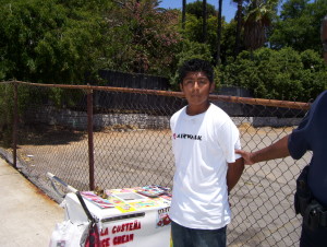 Man arrested, shackled, and humiliated for selling ice cream on the streets of Hollywood