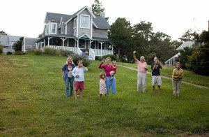 White people in front of their house where, if they want to have a concert, it would probably be OK with the BIDs.