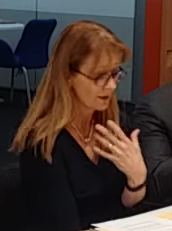 Kerry Morrison at the February 9, 2015 meeting of the Central Hollywood Coalition's Board of Directors, in the midst of a characteristically inarticulate expression of disgust with government bureaucracy and the general unfairness of it all.