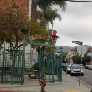 Selma Park on a cool, gray, Hollywood Saturday.  The skies are cloudy but the future is bright!