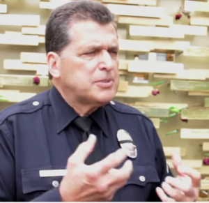 LAPD Sgt. Jack Richter explaining that people on Skid Row are people.