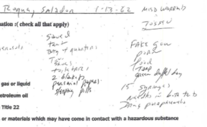 Bureau of Sanitation inventory of Salvador Roque's property, showing that pornography is "tossed" by the City along with other items deemed "contraband."