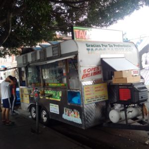 If the BID is established forget about food trucks.  BIDs freaking hate food trucks.  Especially if they're near a restaurant, like this one on Logan Street North of Sunset is.
