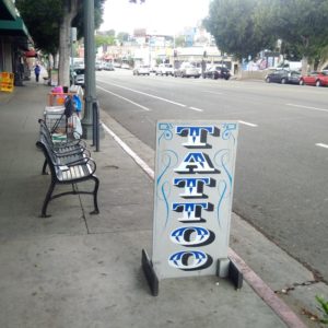 If the Echo Park BID is established forget about signs like this.  BIDs freaking hate signs on the sidewalk.