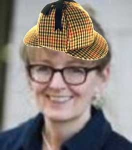 Kerry Morrison with her detective hat on.
