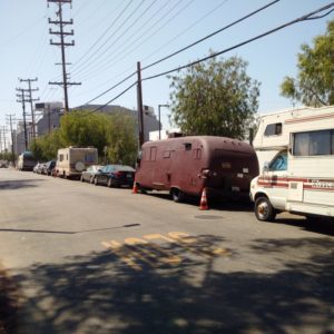 RVs on Lillian Way between Santa Monica Blvd and Melrose Avenue