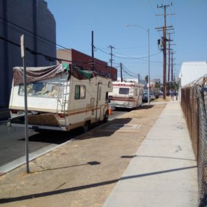 RVs on Lillian Way between Santa Monica Blvd and Melrose Avenue