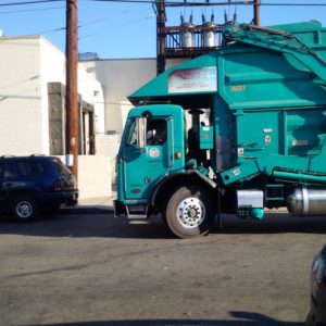 LA Sanitation truck in waiting at 4490 DeLongpre this morning.